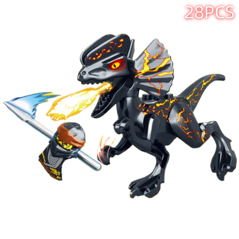 Dinosaur War Machine Action Figure Building Blocks Toy Set