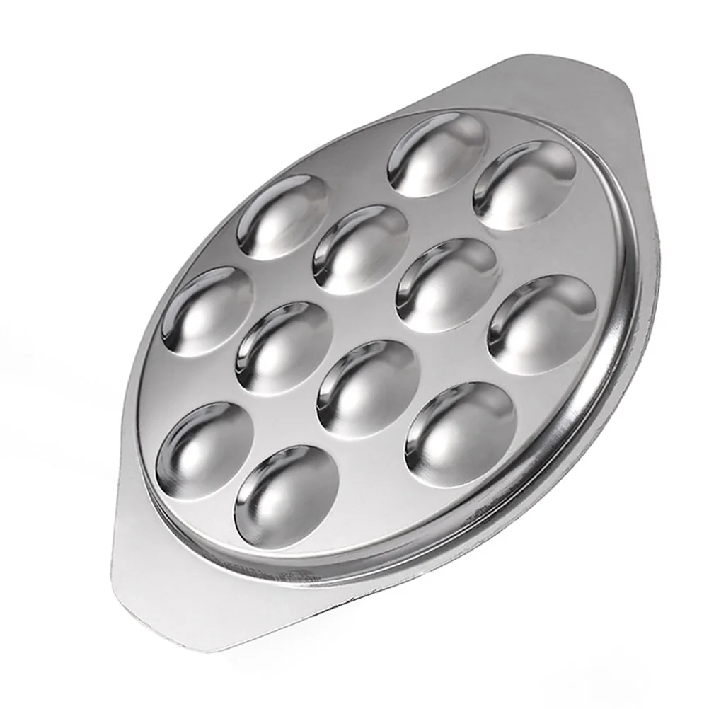 

High-Grade Stainless Steel Field Snail Plate Snail Snail Dish Plate Holes Conch Plate Dinner Barbecue Dish Snail For Cooking