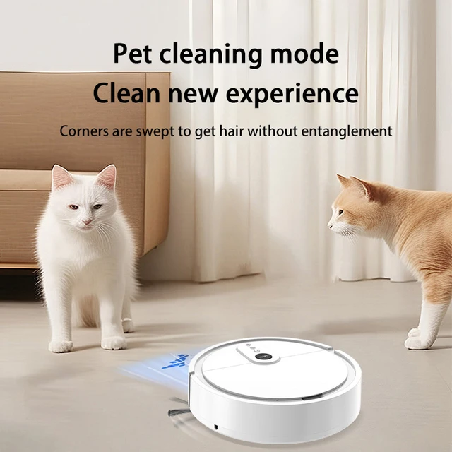 Robot Vacuum Cleaner 3-in-1 Electric Intelligent Pet Hair Cleaner Tool Usb Charging Convenient Mopping Household Home Machine 2