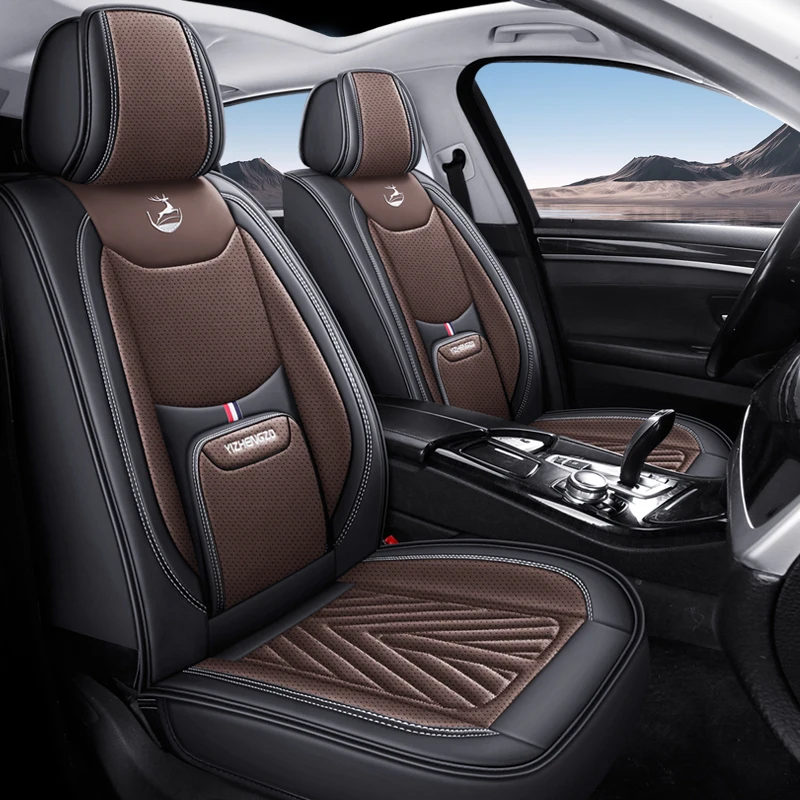 Ganzjahres-Autositzbezug aus PU-Leder, vollständig umschlossener Sitzschutz, wasserdicht, universelle Passform, Limousine, SUV, Pick-up-LKW-Sitz – Detail 14