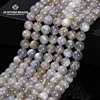 3A Natural Gray Moonstone Irisation Shiny Labradorite Fine Gems 4 6 8 10mm For Jewelry Making Diy Necklace Bracelet Accessory 1