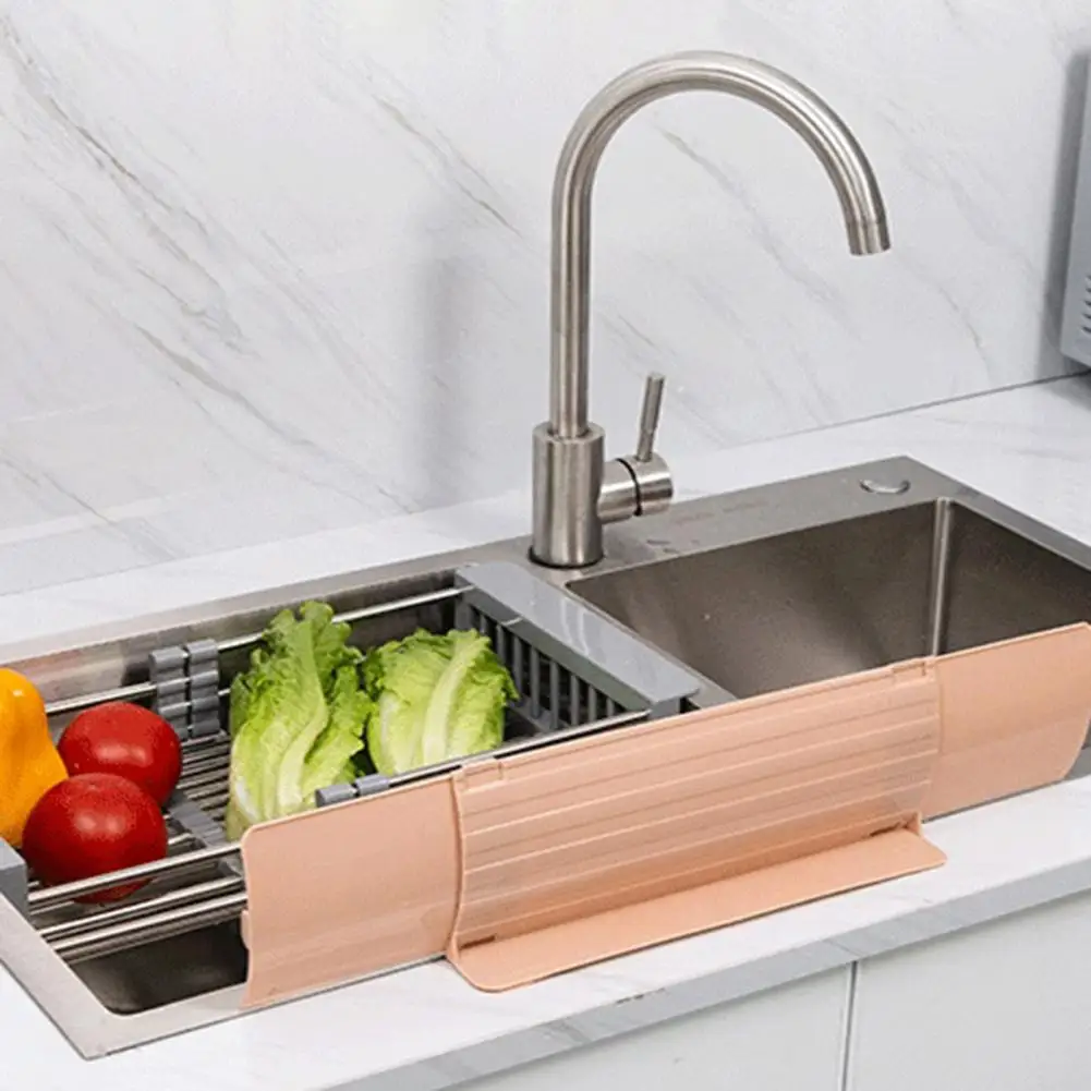 

Basin Board Scalable Keep Clean Splash Proof Retractable Suction Cup Oil-Proof Sink Baffle Guard