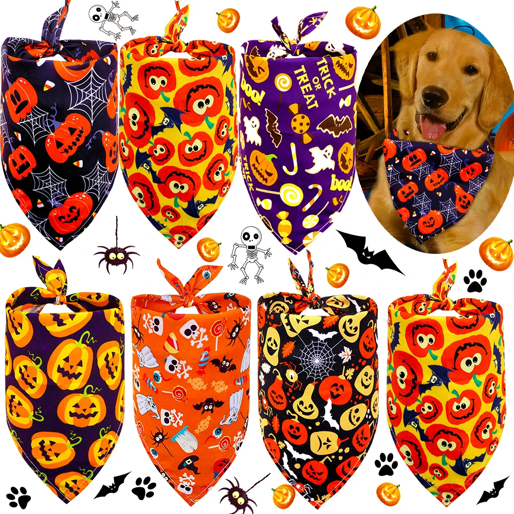 30pcsDogsBandanasForHalloweenBulkBandanasForSmallDogsCats