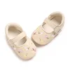 Baby Girls Mary Jane Flats PU Leather Infant Dress Shoes Floral Embroidery Princess Shoes 4