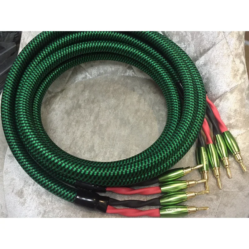 Coppia Audiophile Green Net Speaker Cable Spina A Banana Mcintosh Hifi Audio Altoparlante Wire 2.5M