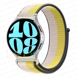 Nylon Loop Smartwatch Band - 20mm/22mm Bracelet Strap for 22mm (Oat Milk Lemon Zest)