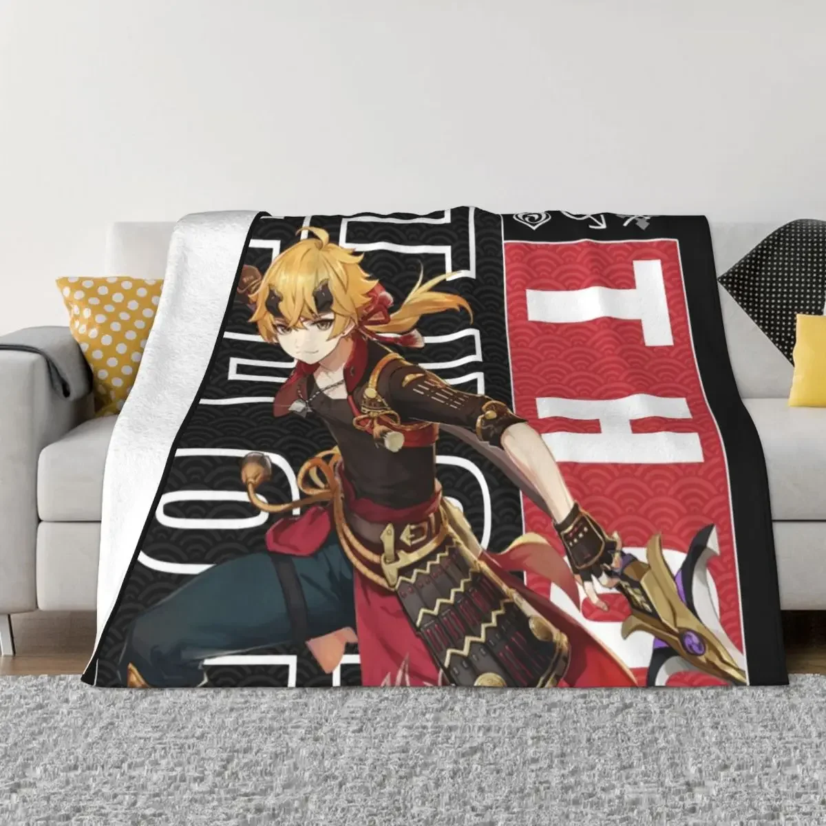 

Thoma | Genshin Impact Throw Blanket Bed covers Blankets Sofas Of Decoration Luxury Custom Blankets