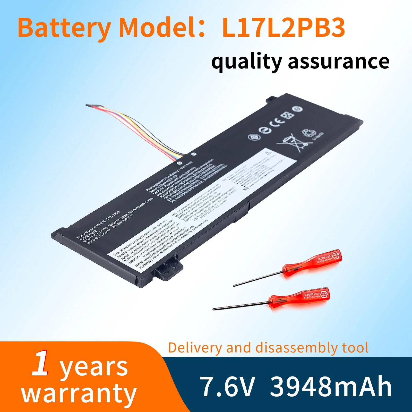 Batterytec Batería De Repuesto Para Lenovo V130-15IGM V330-15IKB V330-15IKB014 V530-14 V530-15 V530-15 V130-15IKB001, Lenovo L17L2PB3 L17M2PB3 L17C2PB3 L17L2PB4 L17M2PB4 L17C2PB4