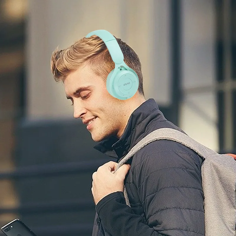Y08 Macaron Wireless Bluetooth Headphones With Microphone Wired Earphones Gaming Headset Gamer Mp3 Players Choice Kids Gifts 2