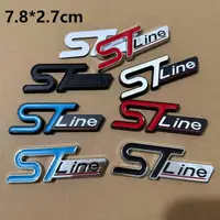 1X 3D métal ST LINE STLINE calandre autocollant voiture tête gril emblème arrière Badge pour FIESTA FOCUS MONDEO Auto voiture style 4