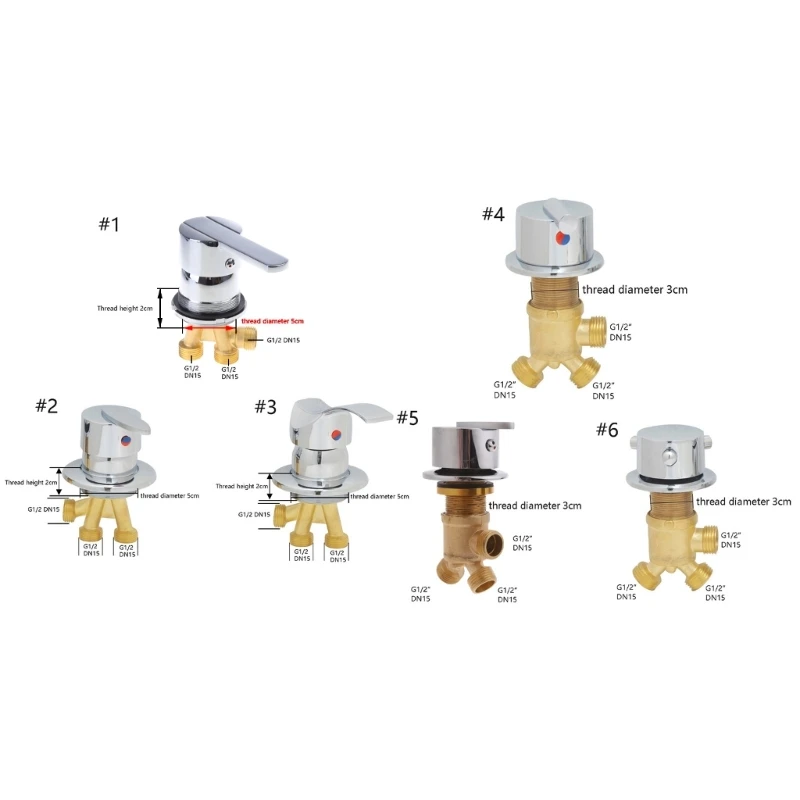 Unique Brass Water Mixers Valves Bathtub Conveniently Control Water " Faucets Switches Faucets Control Valves Home 6
