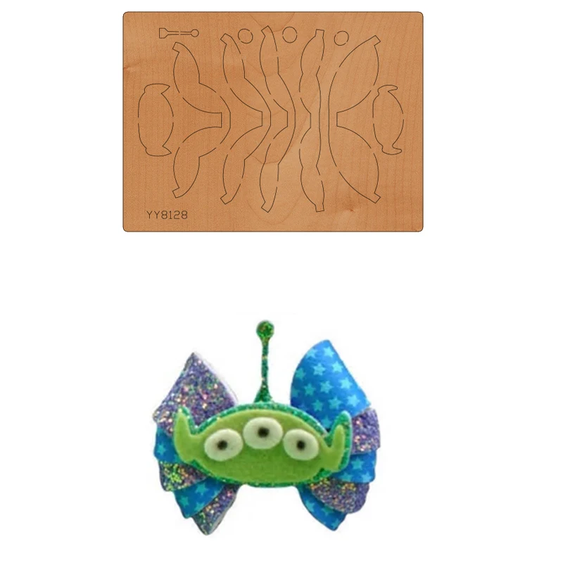 

Three Eyed Monster Bow mold knife model YY8128 is suitable for all cutting machines on the market die cuts