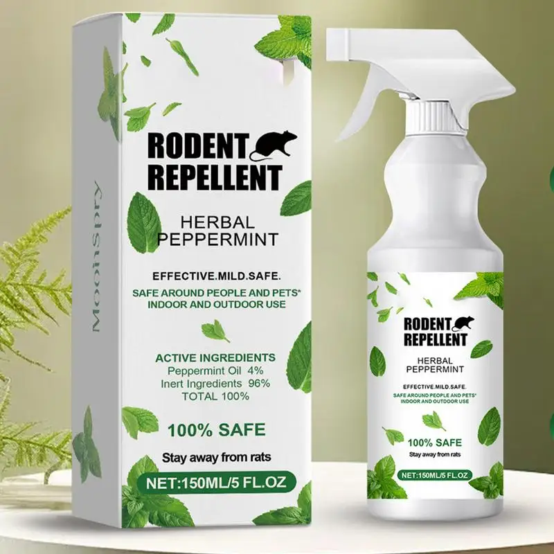 Outdoor Mouse Control Spray 150ml Peppermint Anti Mice Spray Mouse Defense For Indoor And Outdoor Humane Trap Substitute