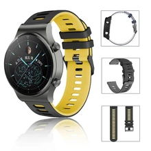 

20mm 22mm Strap For Samsung Galaxy Watch 3/46mm/active 2 44mm/Gear s3 Frontier/S2/Silicone Band For Huawei GT 2/2E/3 Pro Strap
