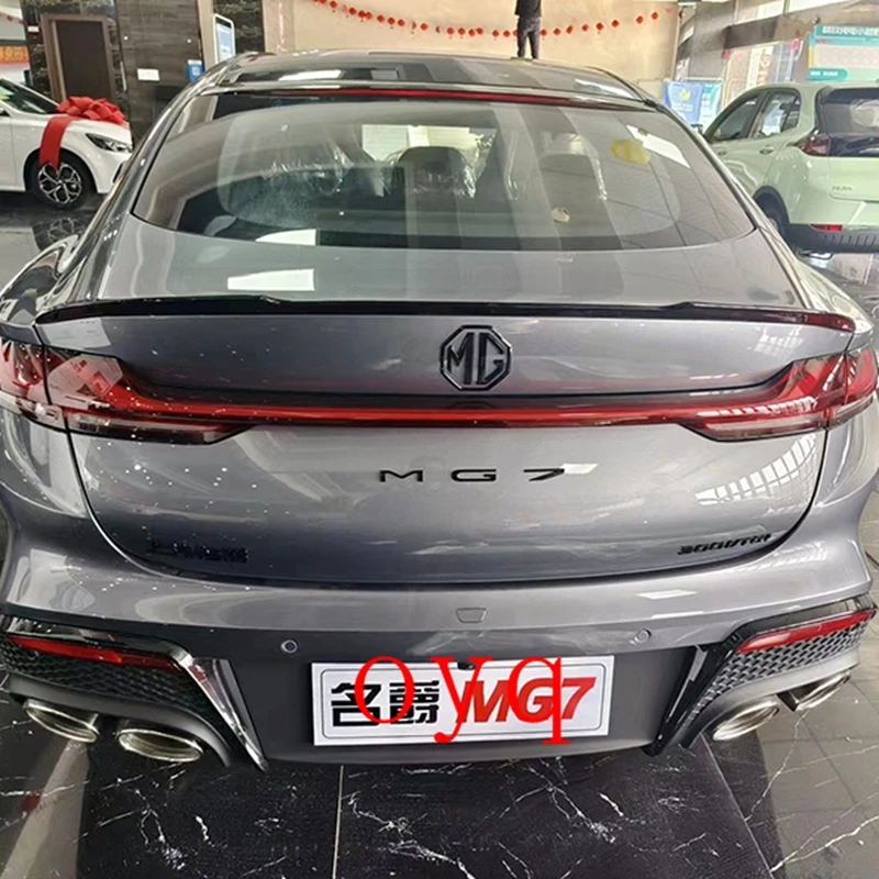 ABS 플라스틱 리어 스포일러 윙 트렁크 뚜껑 커버, MG7 2023 고품질, 도색되지 않은 색상, 자동차 스타일링