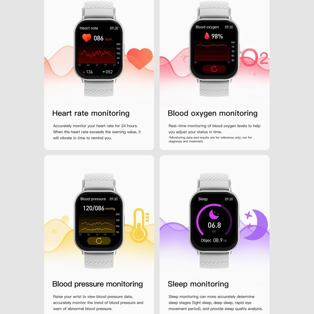 2025 New Fashion Smart Watch Women Heart Rate Sports Fitness Tracker IP68 Waterproof Bluetooth Call Smartwatch Men Android iOS