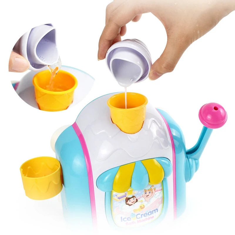 Ice Creams Maker Bubble Machine Bath Toys Fun Foam Bathtub Toy Gift Bath Toys For Children Bathing Water Bubble Machine 2