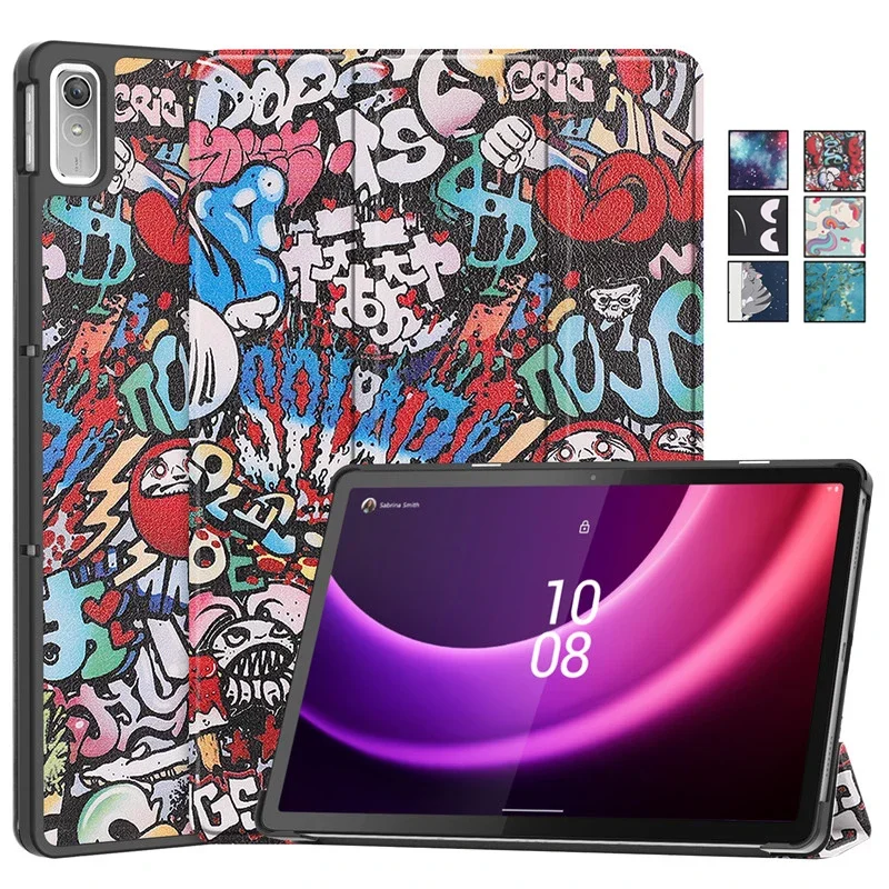 

For Lenovo Tab P11 Gen 2 Case 11.5" Smart Paint Leather Cover for Xiaoxin Pad Plus 2023 / Lenovo Tab P11 2nd Gen TB350FU TB350XU