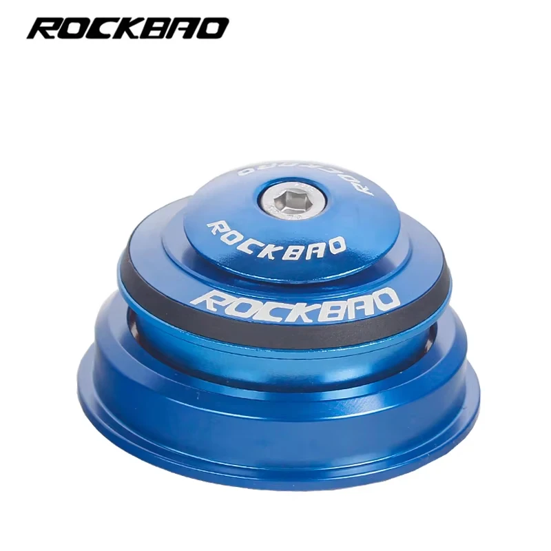 ROCKBAO Bicycle Headset 44mm 55mm 56mm MTB Bike Road Bike 2 Bearing CNC 1 1/8-1 1/2  Tapered 28.6 Straight Tube Fork Headset