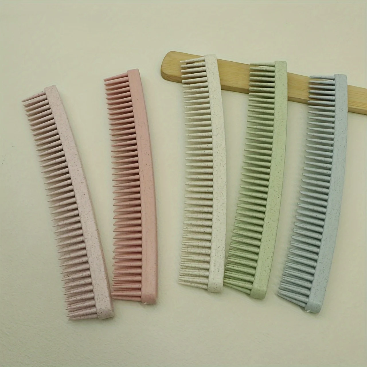 Double layer Fine-Tooth Hair Detangling Smoothing ABS Plastic Handleless Portable Easy to Clean Salon Home Use Durable Stylish