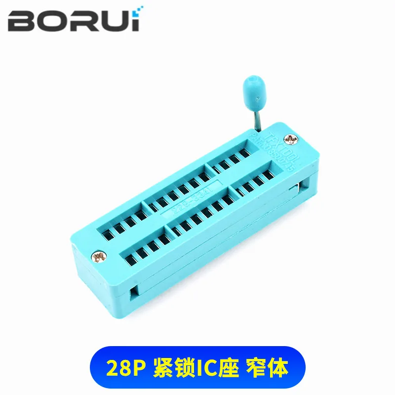 DIP IC Socket 1pcs/lot 14 16 18 20 24 28 32 40 P Pin 2.54 MM Green DIP Universal ZIF IC Socket Test Solder Type IC lock seat zif socket