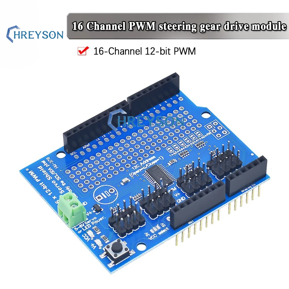 Iic I2C Servo Shield 16 Canali 12 Bit Pwm/Servo Driver-I2C Interfaccia Pca9685 Per Arduino Robot Pwm Uno Mega R3 Sostituire