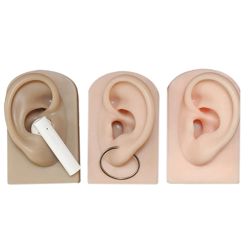 

1Pc Silicone Ear Model Practice Piercing Tools Ear Stud Display Tool Body Jewelry
