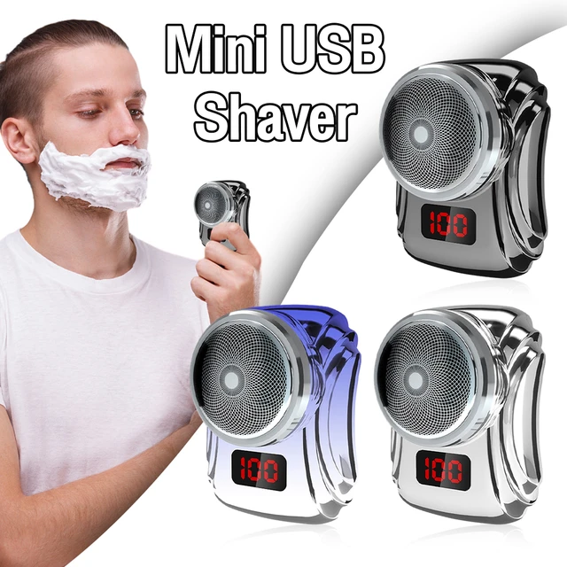 Mini Afeitadora eléctrica portátil de viaje para hombres, maquinilla de  afeitar lavable, recargable, indolora, inalámbrica, para Barba y cara -  AliExpress