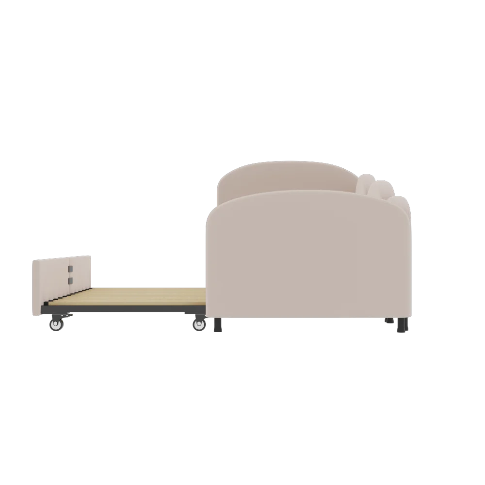 SOFTSEA Twin-Size-Tagesbett, Aufbewahrungsschubladen, samtgepolstertes Tagesbett, Schlafzimmer, Wohnzimmer, modernes Schlafsofa, Tagesbett, Rahmen für Wohnzimmer – Detail 34