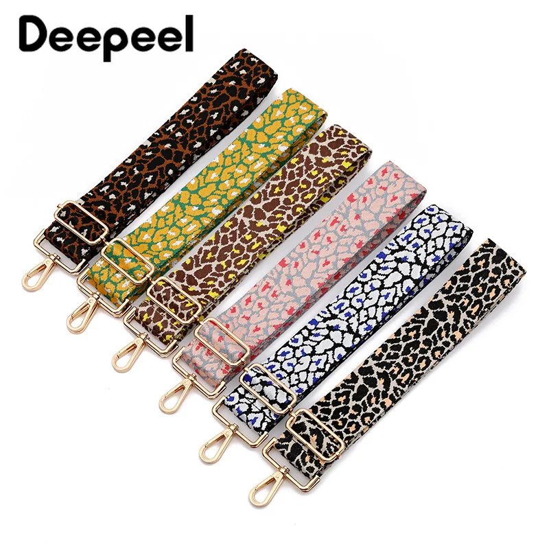 

1Pc Deepeel 5cm Leopard Bag Straps Adjustable Handbag Shoulder Tape Woman Crossbody Bags Strap Repair Kit DIY Sewing Accessories