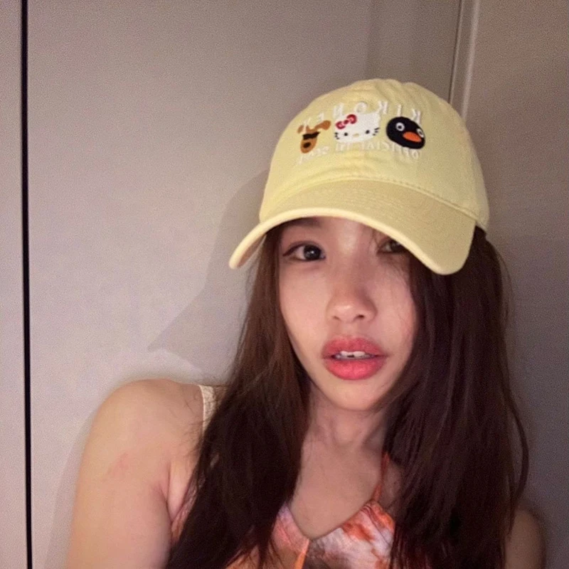 Hello Kitty Sanrio Baseball Cap Kawaii Y2K Cartoon Cute Anime Student Adult Outdoor Sports Duck Tongue Cap Toys Girls Gifts