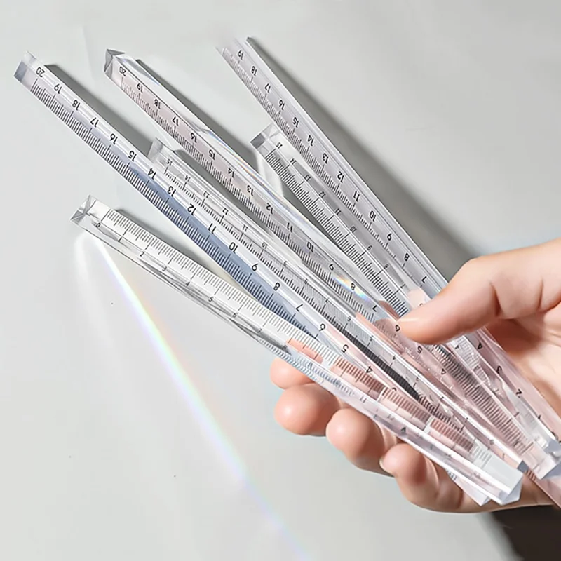 15cm/20cm Simple Transparent Triangular Straight Ruler Kawaii Tools St –  ART Provides