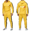 New Men N7 Mass Effect Logo Tracksuit Hoodies Casual Solid Color Thick Pullover Long Pant 2-piece Set Autumn Jogger Sports Suit 5