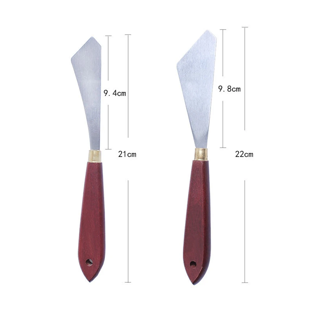 4Pcs/Set Stainless Steel Oil Painting Knives Artist Crafts Spatula Palette Knife Oil Painting Mixing Knife Scraper Art Tools
