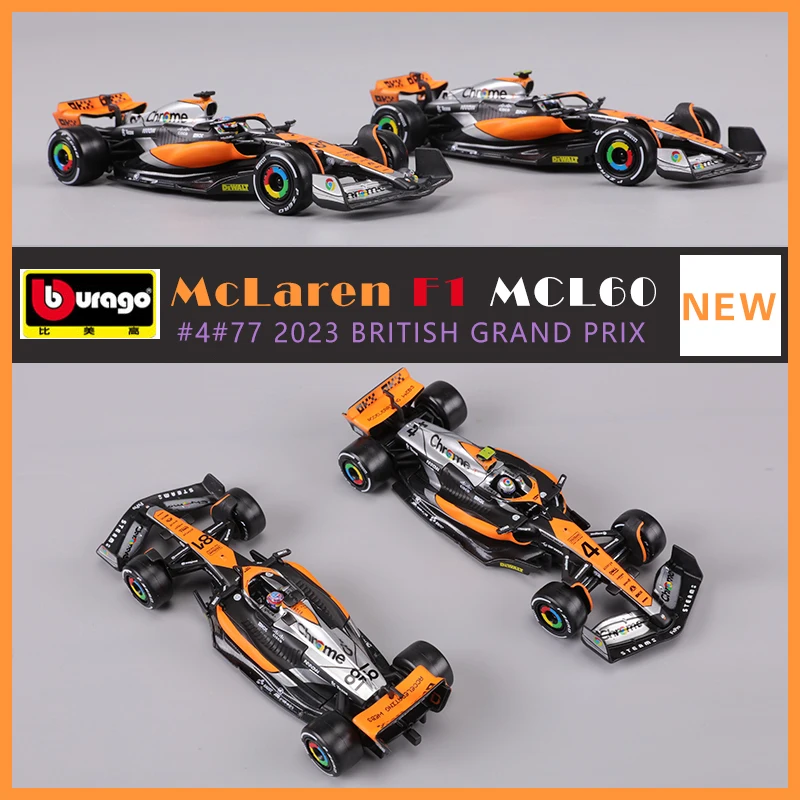 Bburago 1:43 2023 Mcl60 British Grand Prix F1 Modello Di Auto Da Corsa No.34/No.81 Modello Di Auto In Lega