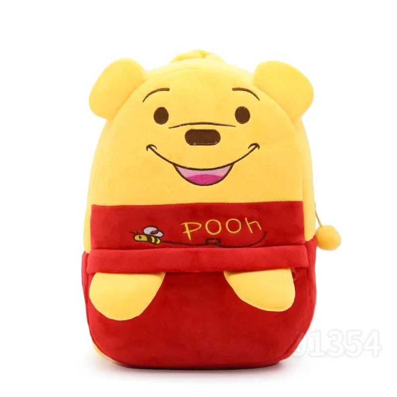 Disney Winnie The Pooh Children's Plush Backpack Luxury Brand Fashion Children's Plush Doll Bag Cartoon Cute Children's Backpack 2