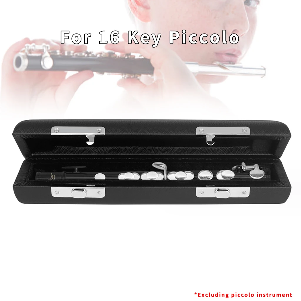 

Excellent 16 Holes Piccolo Case Flute Box Strong Durable PU Leather For 16 Holes Piccolo Storage Hard Case Bag
