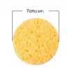 5PCs Yellow Round Beauty Tools Makeup Pads Cosmetic Puff Face Wash Cleansing Sponge 6
