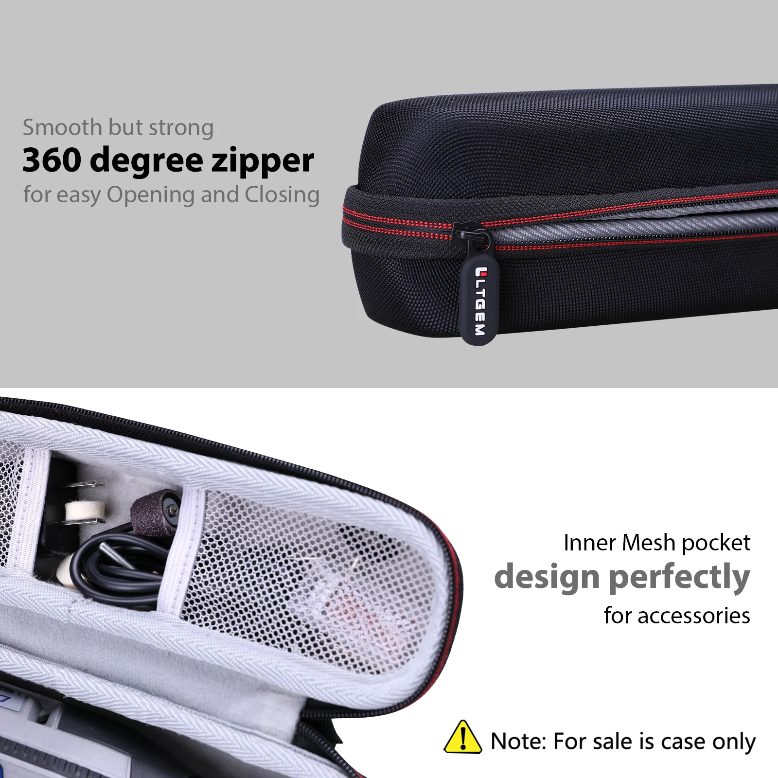 LTGEM Carrying Hard Case for Dremel Lite 7760 N/10 4V and Small Light-Duty DIY & Crafting Dog Nail Grinder Trimmer Case 2