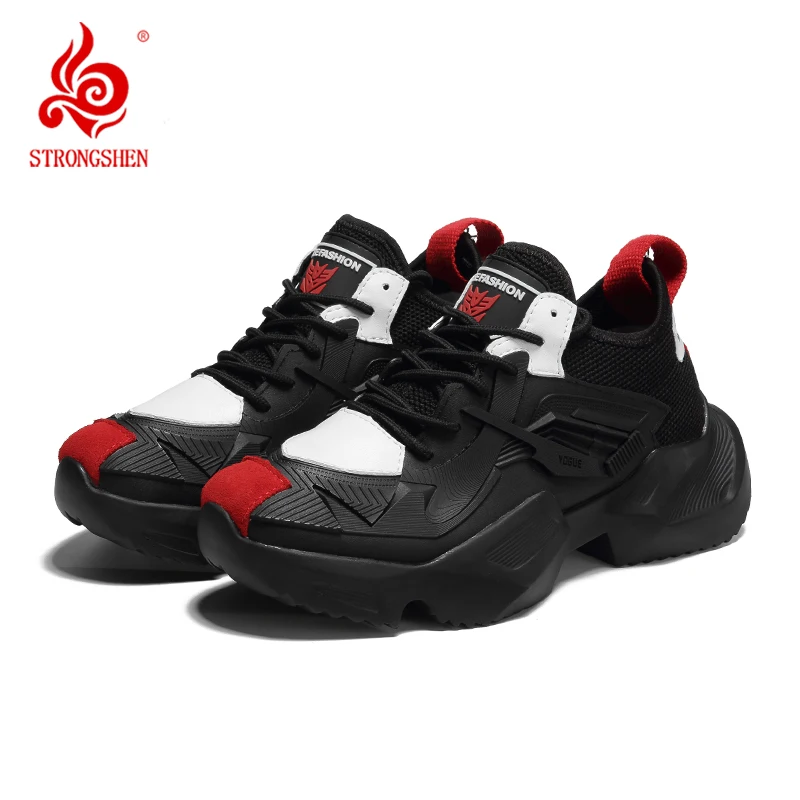 

STRONGSHEN Men Running Shoes Breathable Sneakers Fashion Jogging Sports Shoes Lightweight Casual Shoes Size 46 Zapatillas Hombre