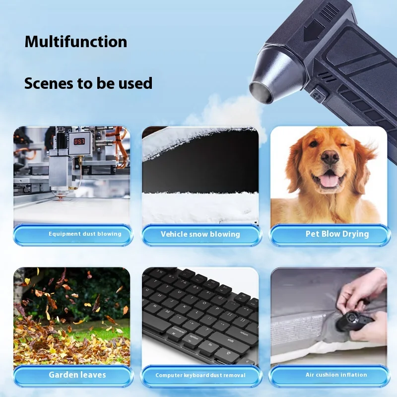 Violent Turbofan Dual-Purpose Camping Outdoor Handheld Hair Dryer 130000   Yuan Adjustable Long Endurance Vacuum Cleaner Turbine