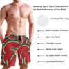 Watermelon Stylish Men's Swim Trunks Quick Dry Beachwear Sports with Pocket Running Swim Board Shorts Bathing Suits Mesh Lining 3