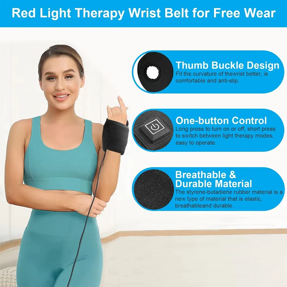 Red&Infrared Light Therapy Belt 660nm&850nm for Full Body Pain Relief Slimming