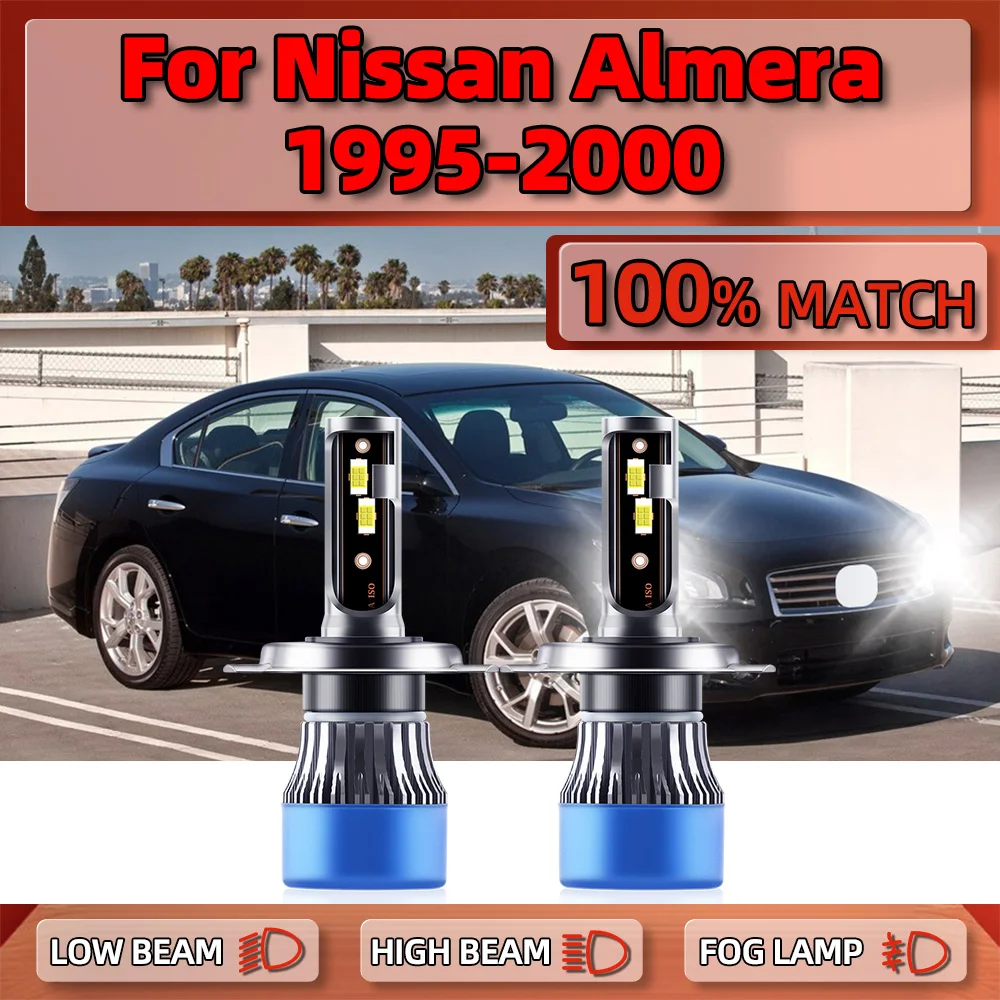 

20000LM H4 Canbus LED Car Headlight Bulbs 120W CSP Chips Auto Lamps 6000K 12V For Nissan Almera 1995 1996 1997 1998 1999 2000
