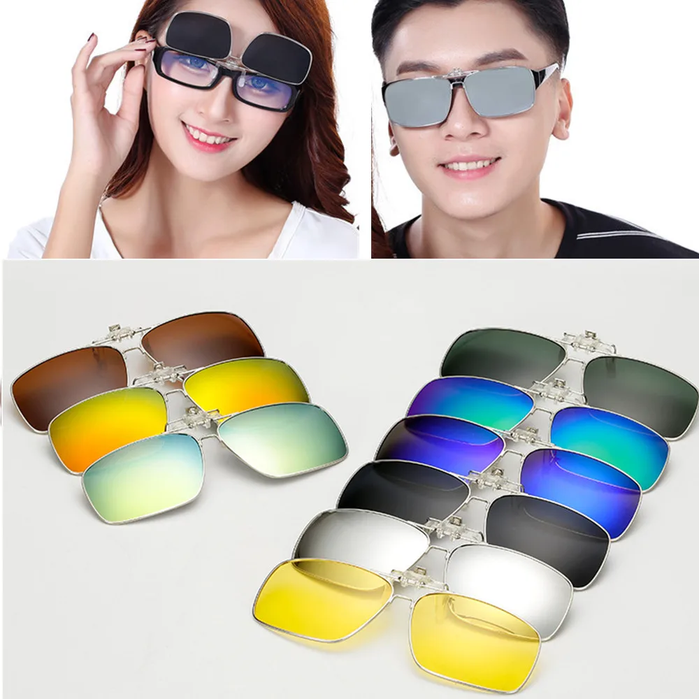 New Type Myopia Clip On Glasses With Frame Can Be Flipped Up Polarized