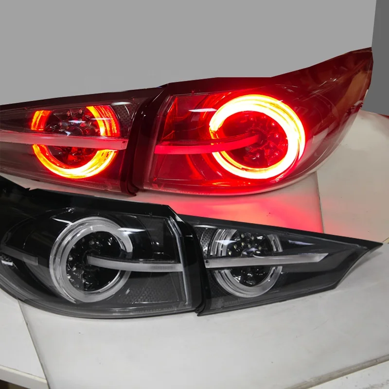 

Светодиодный задний фонарь для MAZDA 3 Axela Sedan 2015 -up светодиодная лента задний фонарь Прозрачная крышка черный корпус TW