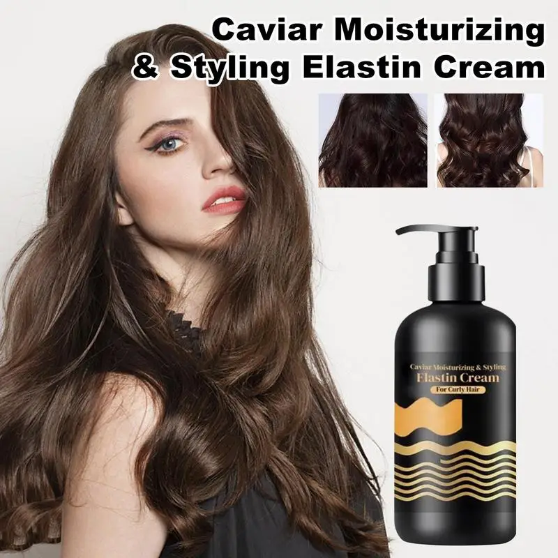 Defining Curl Cream 300ml Caviar Moisturizing Curly Hair Styling Cream Enhances Waves and Curls Curly Hair Care Products