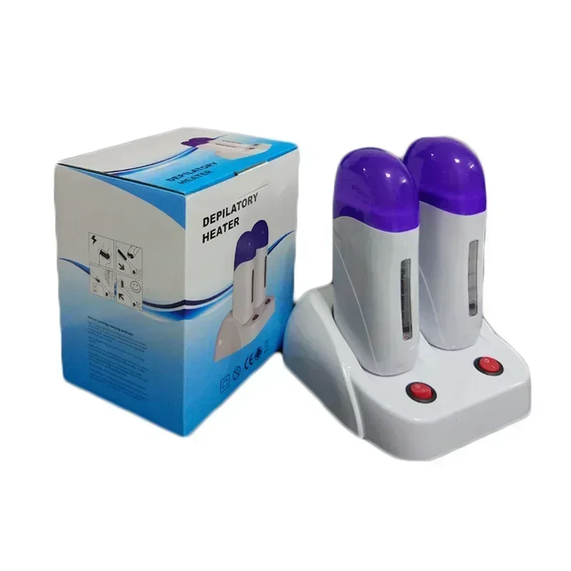 Depilatory Heater with Base Roll On Wax Heater Warmer Refillable Wax Cartridge Hair Removal Wax-melt Machine Skin Care Tool 3