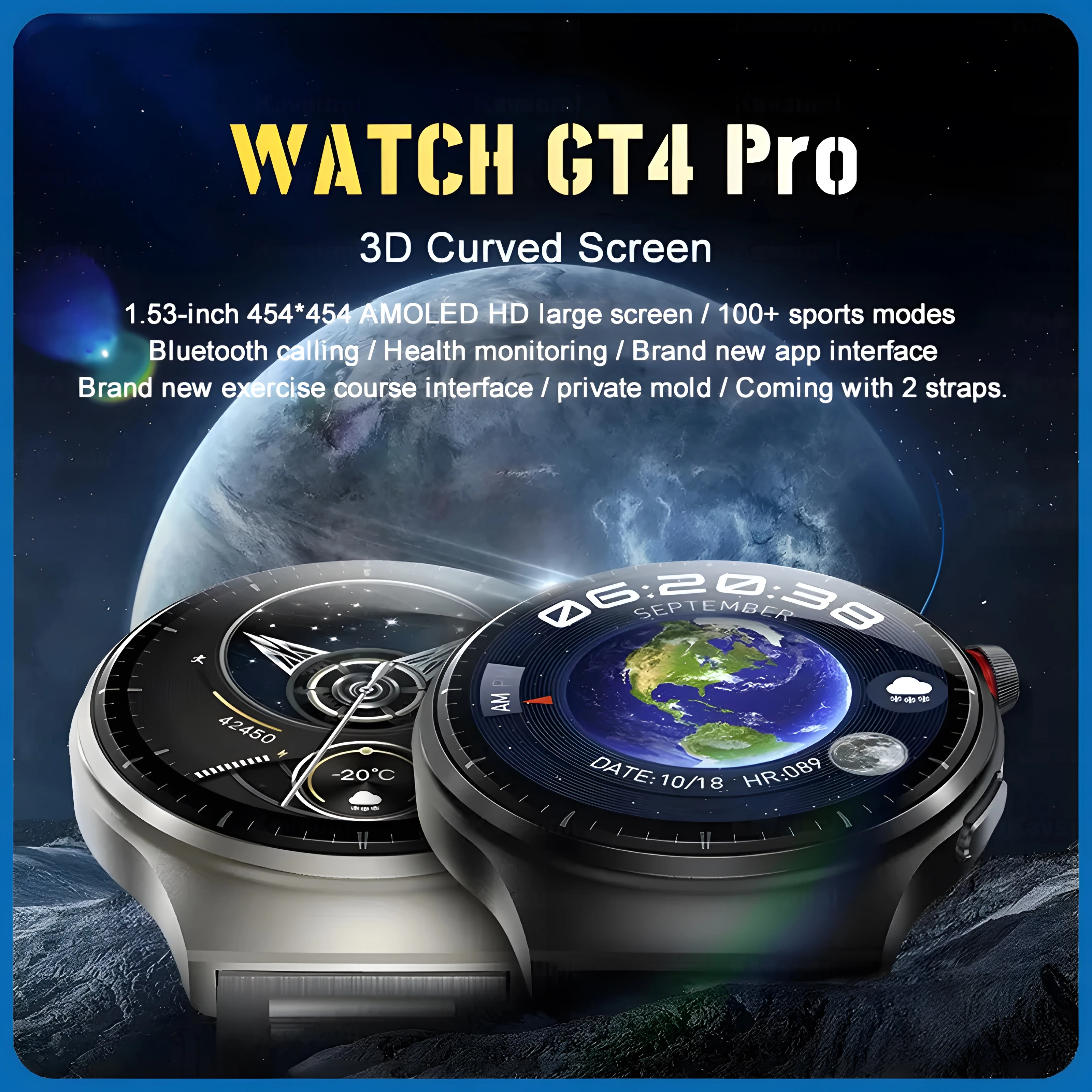 

New For Huawei Watch 4 Pro NFC Smart Watchs Men AMOLED HD Screen Heart Rate Bluetooth Call IP68 Waterproof Original Smartwatch