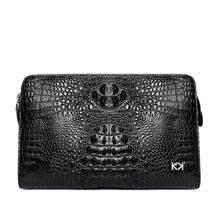 

KEXIMA kadilaier new crocodile Hand bag male import Thailand crocodile Clip bag large capacity long men wallet men bag